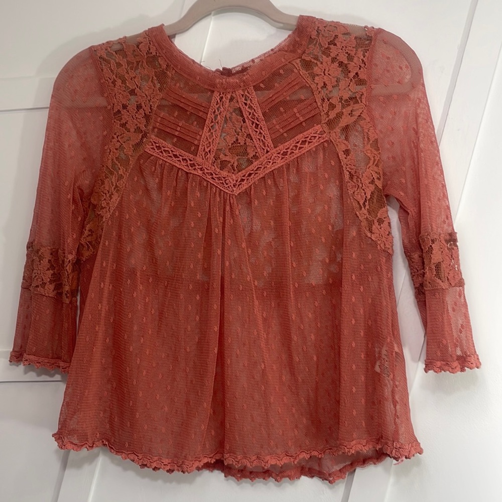 Free people lace top Size S
